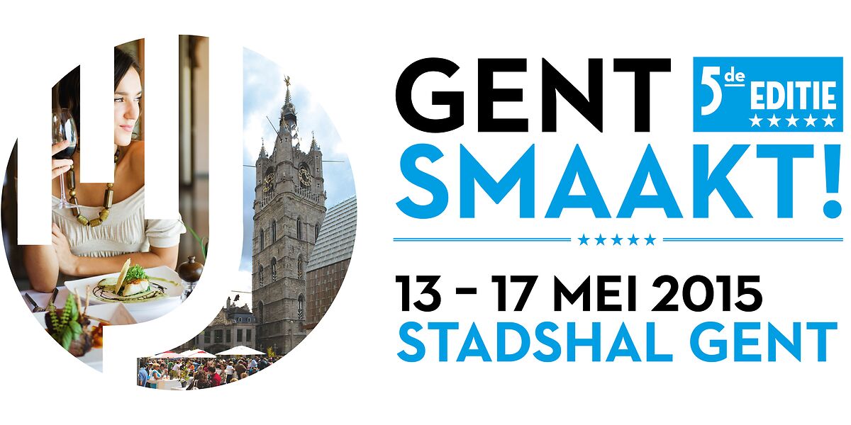 Banner Vijfde editie onder de Stadshal. Culinair genieten op het grootste en gezelligste terras van Gent